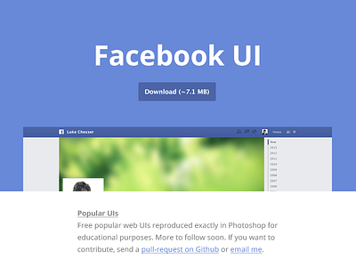 Popular UIs — Free PSDs apple facebook free freebie interface psd ui web