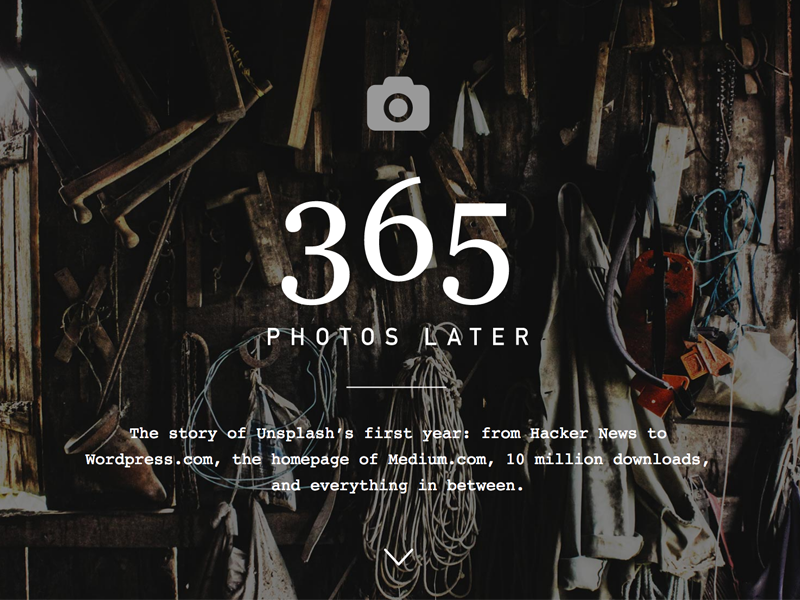 365 Photos Later — Unsplash by lukechesser for Unsplash on Dribbble