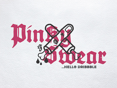 Pinky Swear branding debut design fingers hello illustration pink pinky vector