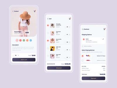 Fashion Shop App app design apps brand cart checkout page clean fashion app mobile app ui uidesign uiux user experience userexperience userinterface userinterfacedesign ux ux design uxdesign