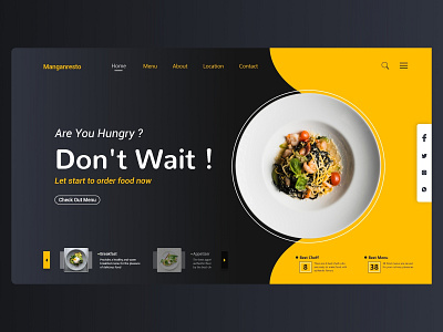 Concept of website restaurant design