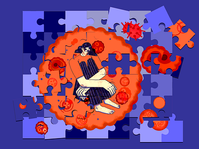 Puzzle illustration sketch artstudio