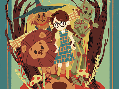 The wizard Of Oz illustration