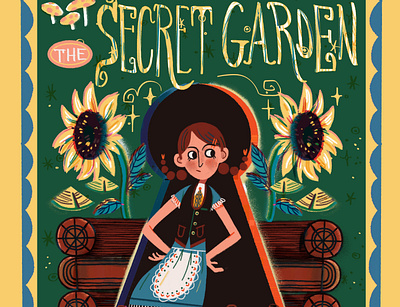 Secret Garden yellow and green version artstudio characterdesign childrenbook illustration sketch