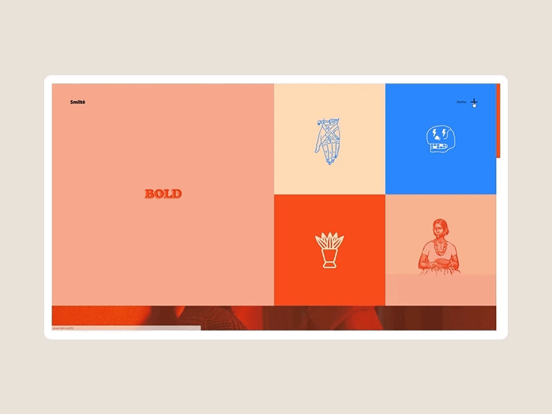 Smiltė - Masonry Portfolio bold bold color colorful creative design illustration portfolio template ui ux webdesig wordpress