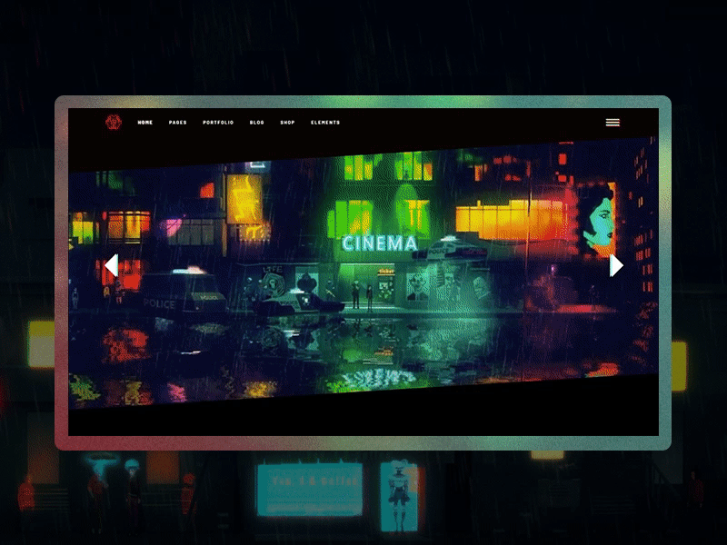 Entropia - Game Showcase art bold creative cyberpunk dark design game showcase portfolio synthwave ui ux webdesig wordpress
