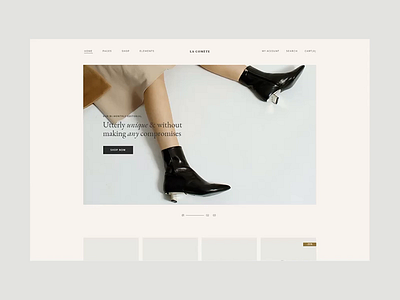 Shoe Store clean creative design ecommerce elegant minimal simple design stylish ui ux woocommerce wordpress