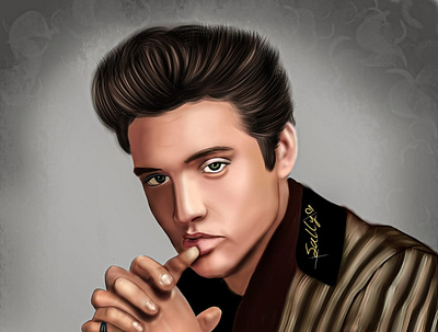 elvis presley design digital digital painting digitalart illustration portrait