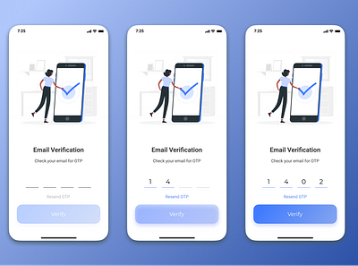 OTP Verification | Mobile APP app design illustration minimal mobile app mobile app design mobile ui otp verification verify