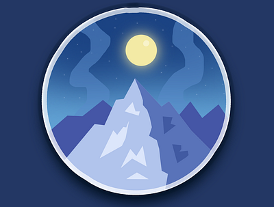 Mountain Illustration design illustration logo mountain procreate procreate app procreate pocket sun