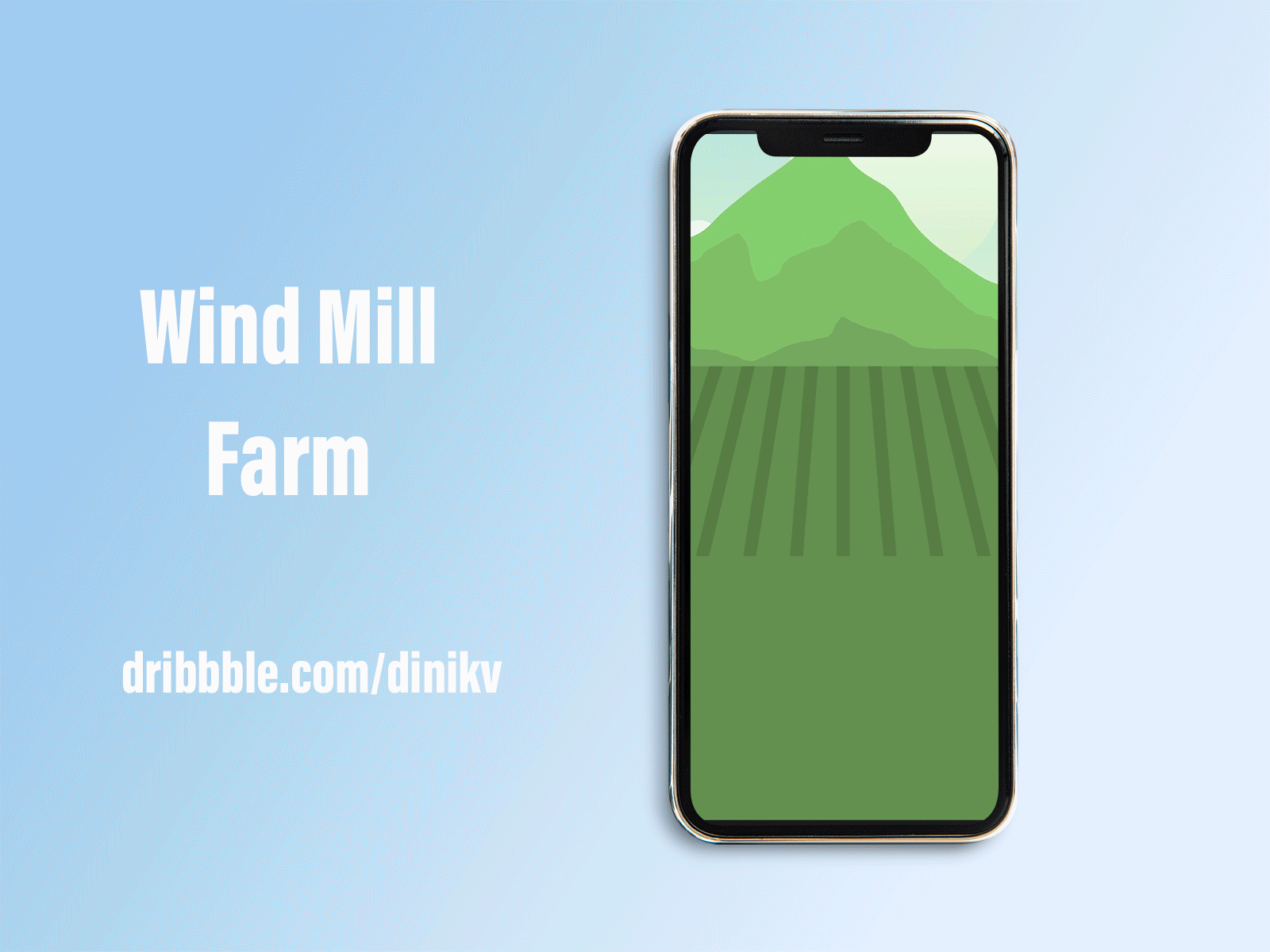 Windmill Farm animation design app art design illustration minimal mobile app mobile app design mobile design mobile ui prototype animation ux