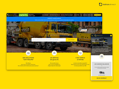 Béton Direct android app design ios mobile mobile app ui ux web webdesign