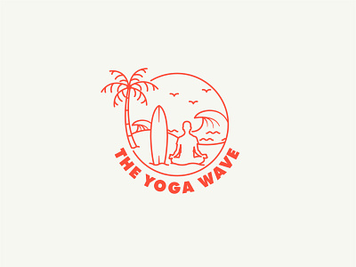 The Yoga Wave Logo Concept branding design logo typography