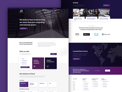 Cloud Carib design development typography ui ux vector web website