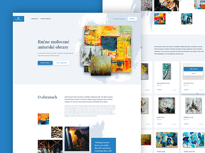 Paintings microsite design development painting typography ui ux web website