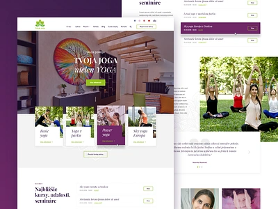 Tvoja Joga asian design development excercise green mandala meditation purple relax ui ux web website yoga zen