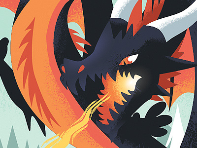 Dragon in progress dragon illustration vector