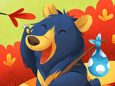 Autumn Bear autumn bear illustration