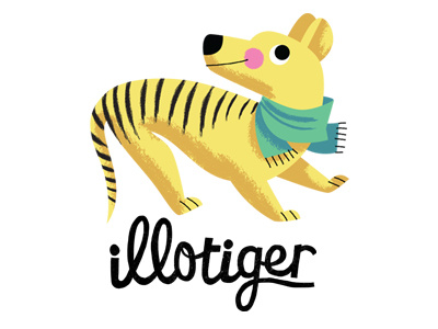 illotiger illustration lettering logo tiger