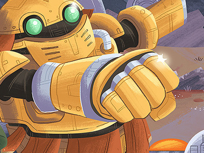 LASER SPIN chrono trigger illustration robot