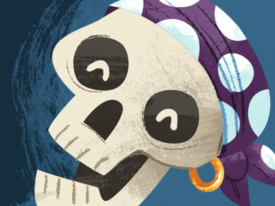 Skully illustration pirate skull