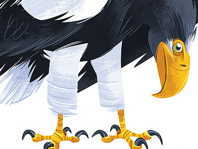 Steller bird eagle illustration