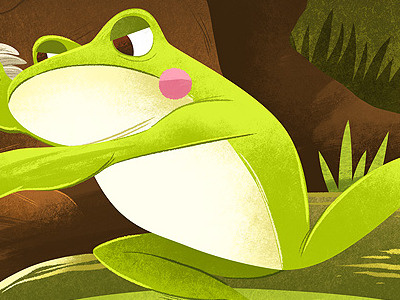 Pushy Frog animal frog illustration