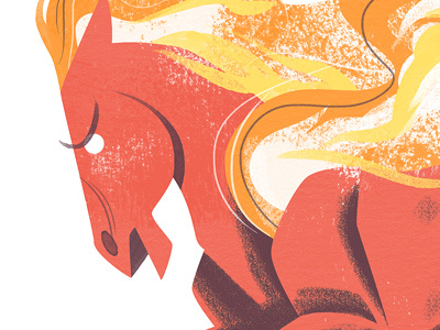 Fire Horse art horse illustration