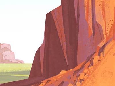 Monument art desert illustration landscape rock