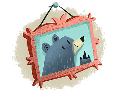 Bear painting bear illustration