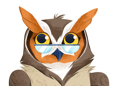 Bubo birds illustration owl