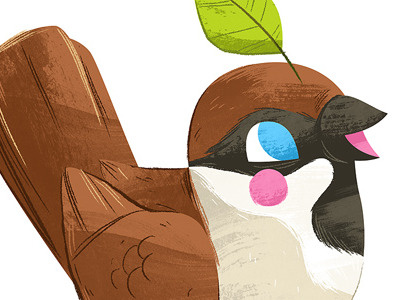 Jack birds illustration sparrow