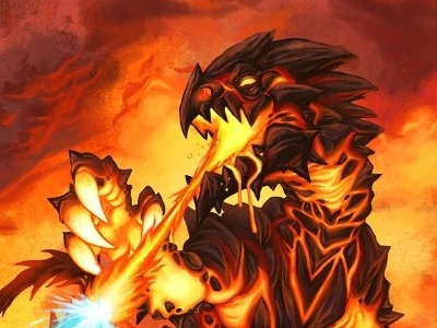 Volcan beast illustration monster