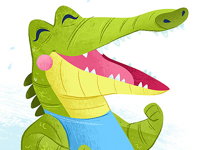 Healthy Croc animal crocodile fitness illustration