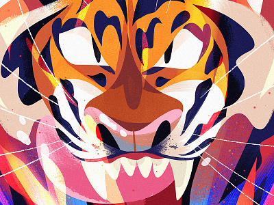 Inner Fire animal art cat cute illustration kidlitart tiger