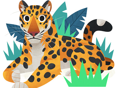 Jaguar animal art big cat cat illustration jaguar kidlitart lion photoshop tiger