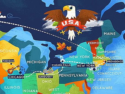Sorry Michigan illustration map usa