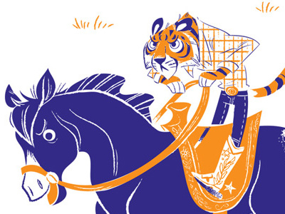 Cowtiger horse illustration tiger
