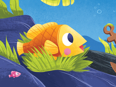 Goldy animals fish illustration