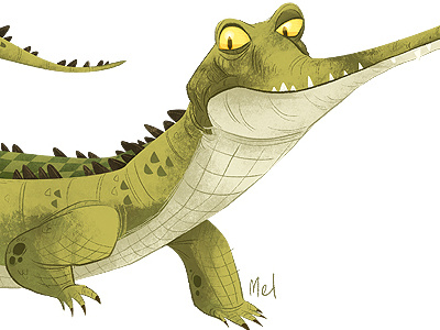 Gharial animals crocodile illustration