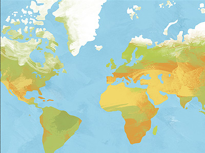 The World illustration map