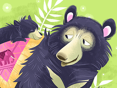 Sloth Bear bear illustration sloth bear