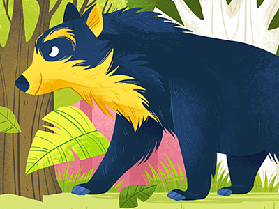 Spec Bear bear illustration spectacled bear