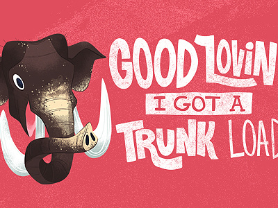 Trunk Load elephant illustration type