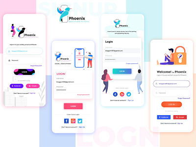 Login Screen ( Phoenix) login login concepts login kit login page login screen login signup login ui ui design login