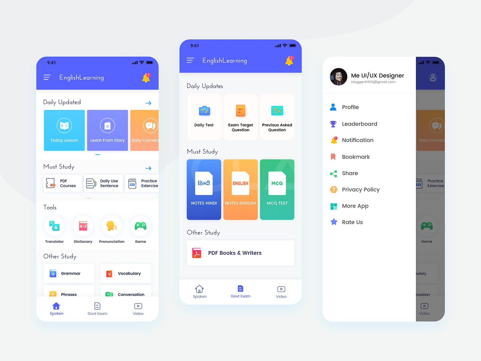 English Learning by ME UI/UX Designer on Dribbble
