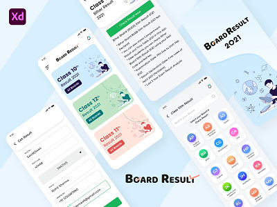 Board Result app app icon application board result design e learning education fast result get result homepage result