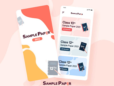Sample Paper application branding e learning education homepage icons sets illustration sample paper ui ux vector