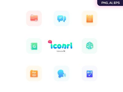 ICONRI 1.1 app app icon branding e learning education icon icons sets illustration logo vector