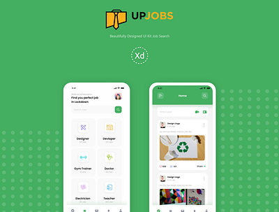 UPJOBS app icon design homepage icon job job application job board jobs jobs in india jobsearch jobseeker jobsite ui ux
